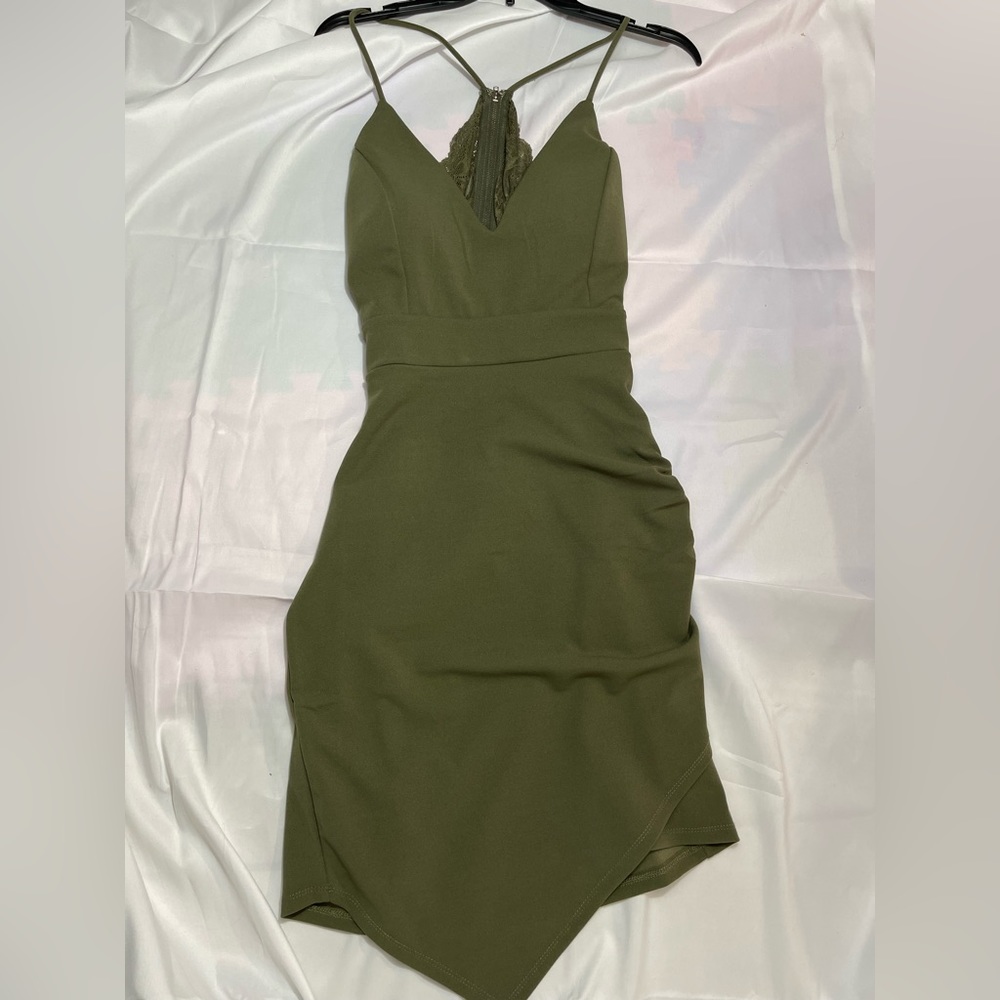 Olive green woman’s dress